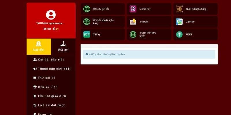 Những lưu ý cần quan tâm khi nạp tiền 33win